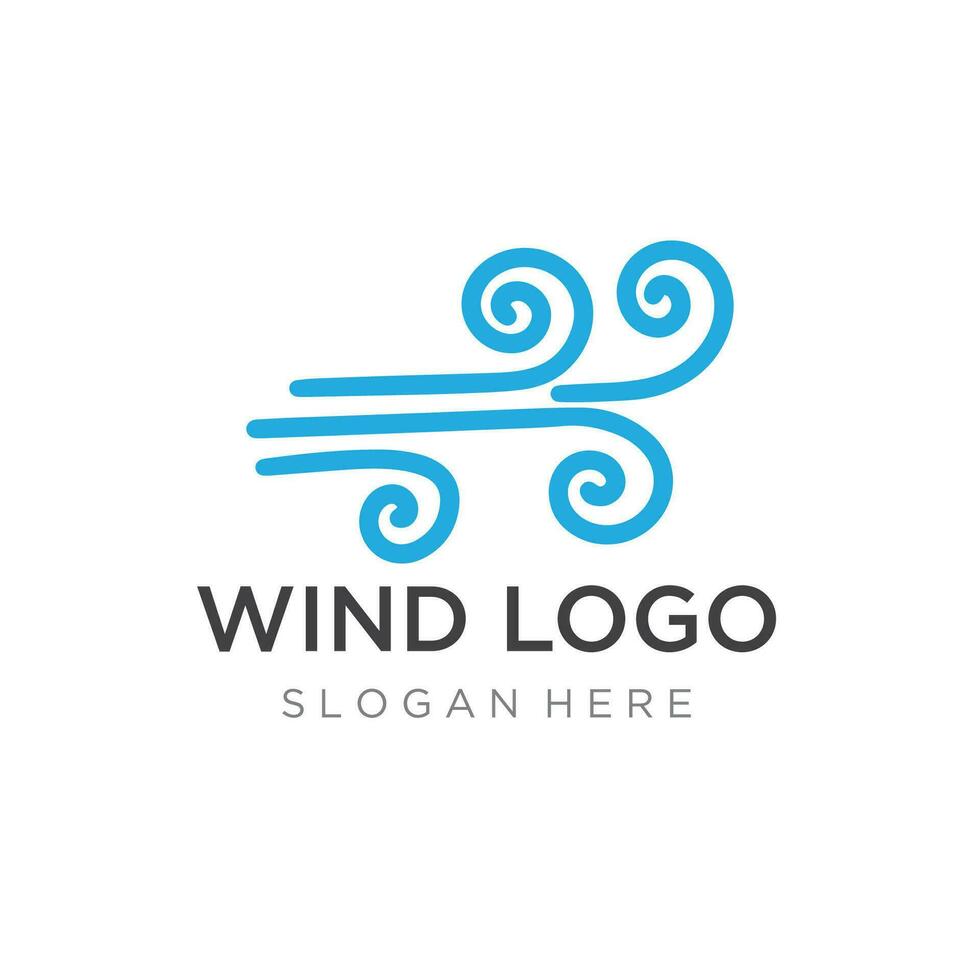 Logo Design Vorlage Welle Element kreativ Wind oder air.logo zum Geschäft, Netz, Luft Klimaanlage. vektor