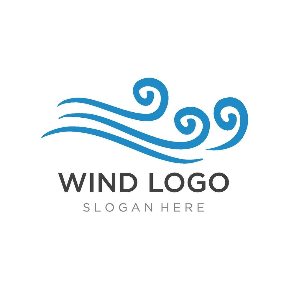 Logo Design Vorlage Welle Element kreativ Wind oder air.logo zum Geschäft, Netz, Luft Klimaanlage. vektor