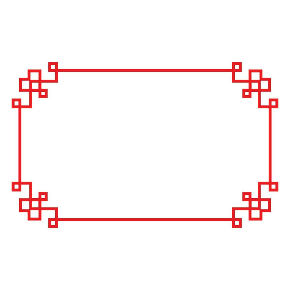 kinesisk gräns ram mall vektor