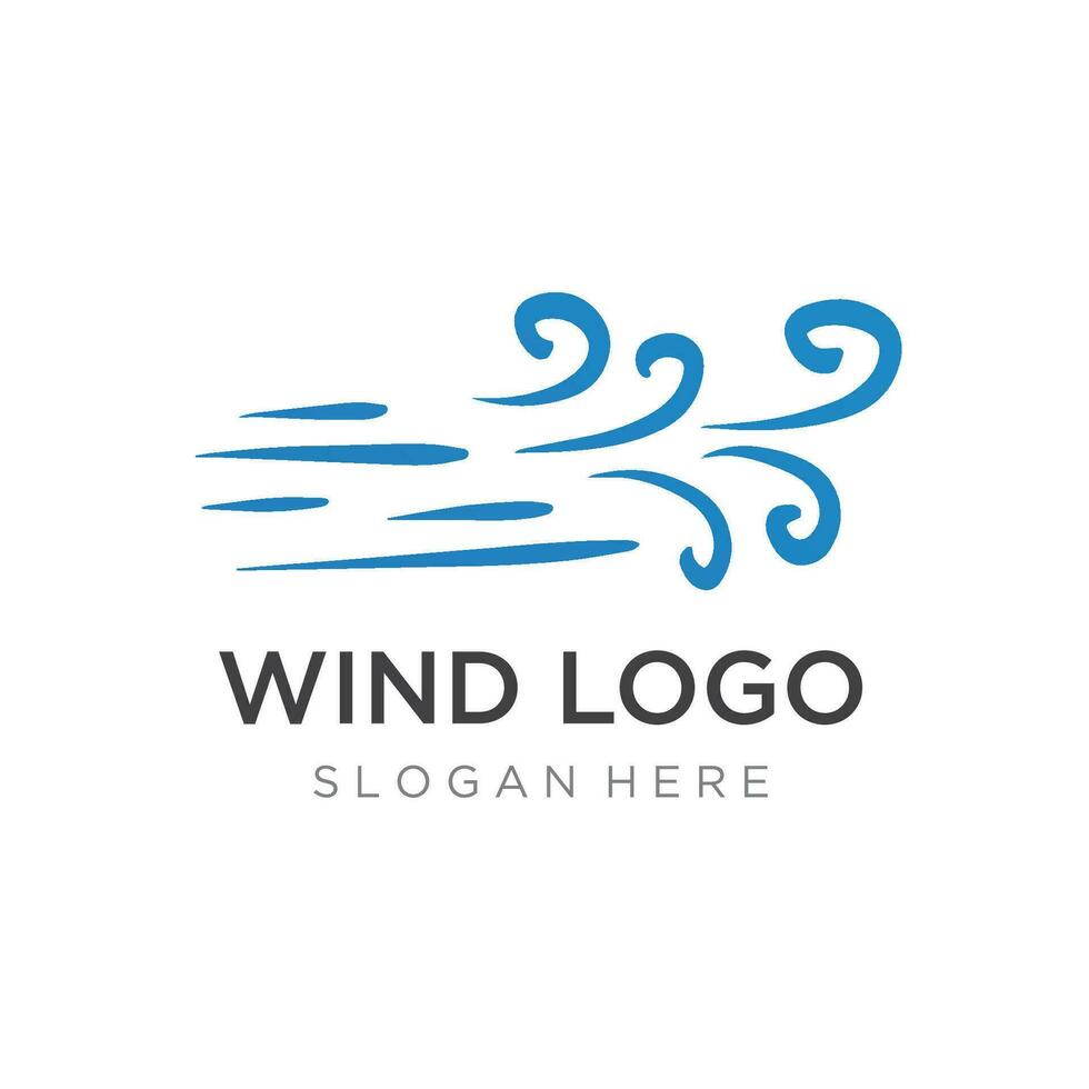 Logo Design Vorlage Welle Element kreativ Wind oder air.logo zum Geschäft, Netz, Luft Klimaanlage. vektor