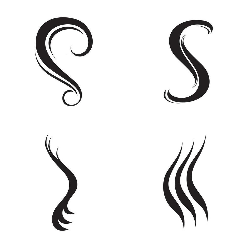 schön Haar Welle abstrakt Logo design.logo zum Geschäft, Salon, Schönheit, Friseur, Pflege. vektor