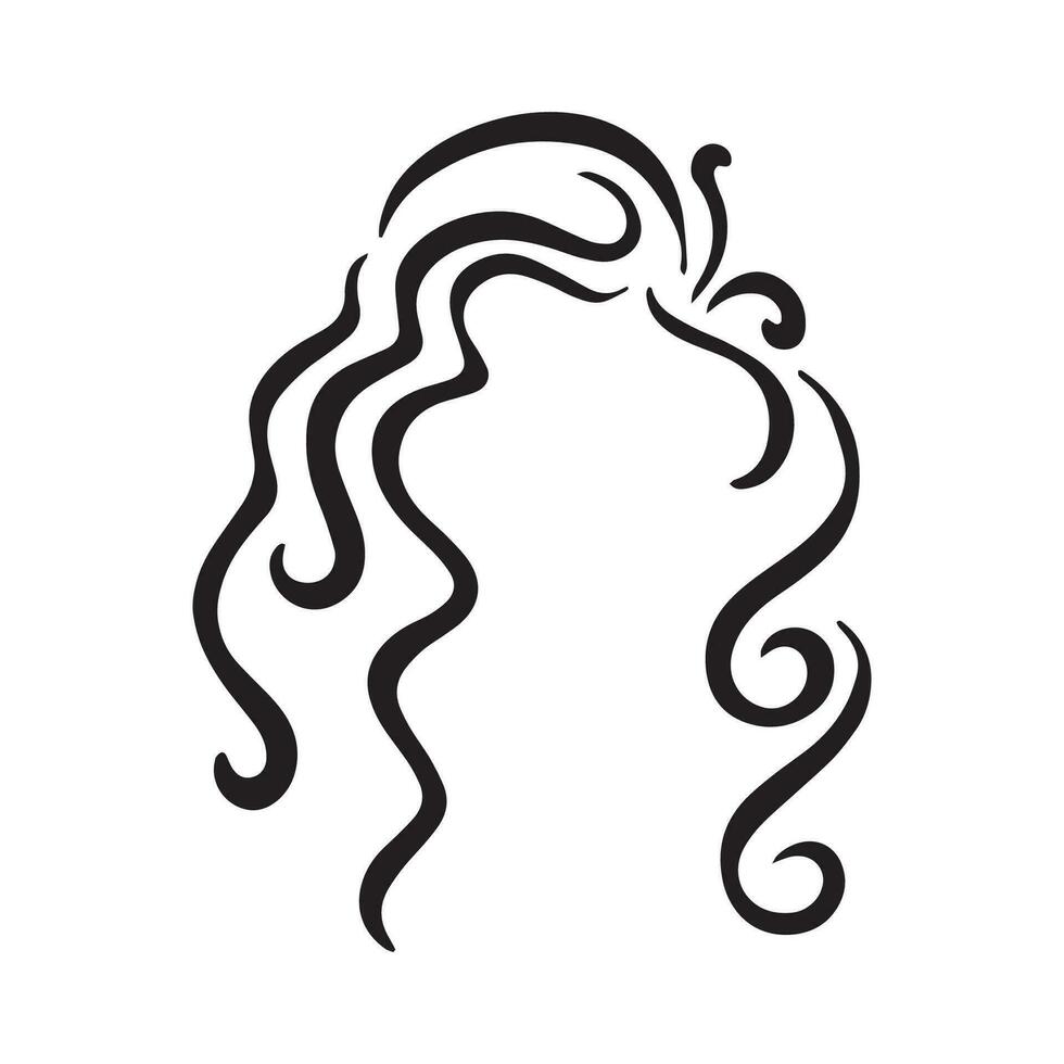 schön Haar Welle abstrakt Logo design.logo zum Geschäft, Salon, Schönheit, Friseur, Pflege. vektor