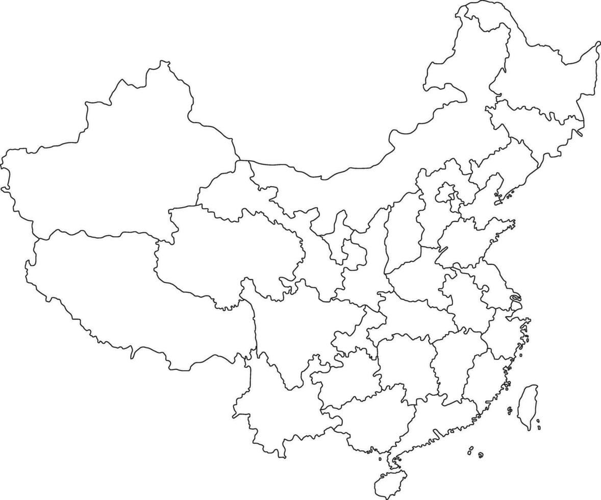 Kina Karta bakgrund i vektor form