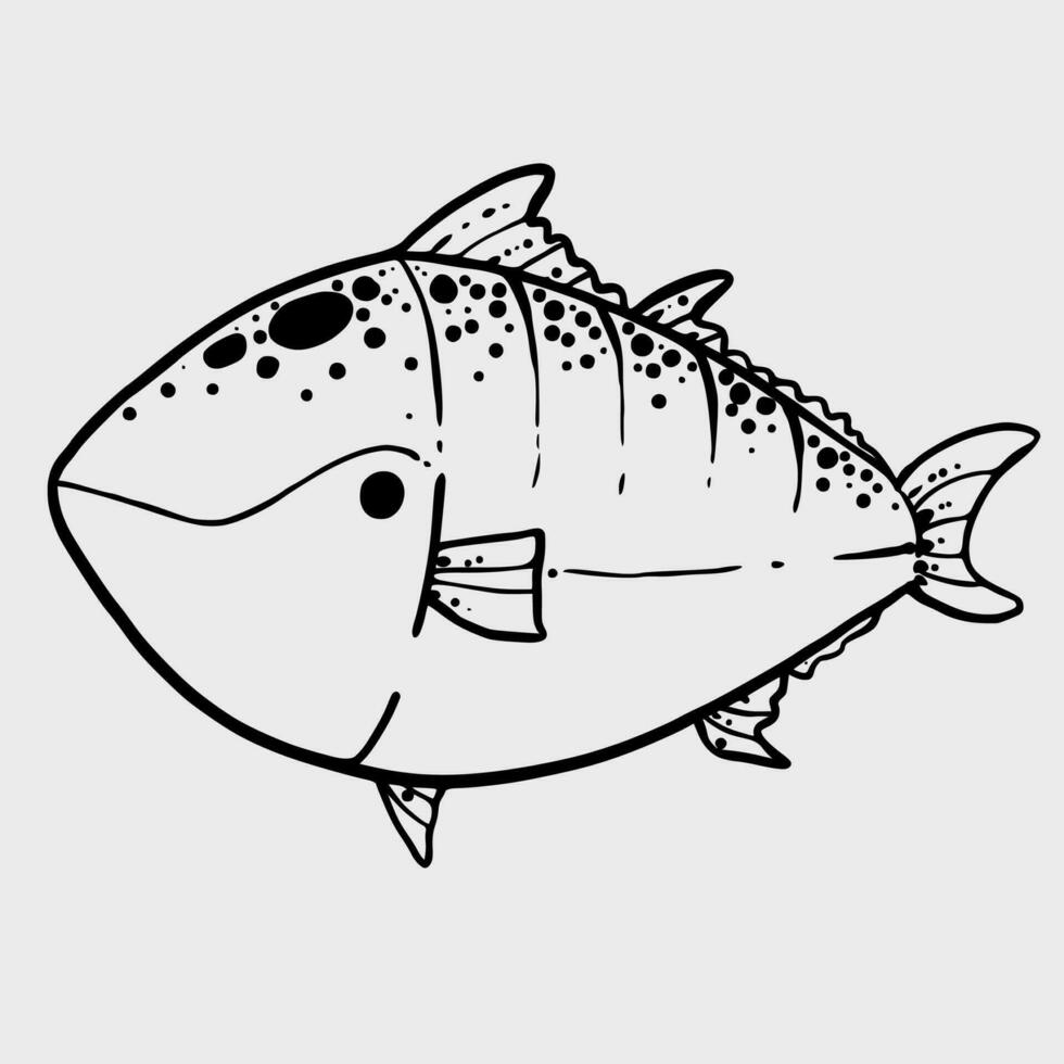 tecknad serie tecken hav djur översikt ClipArt grafisk hand utskrift vektor