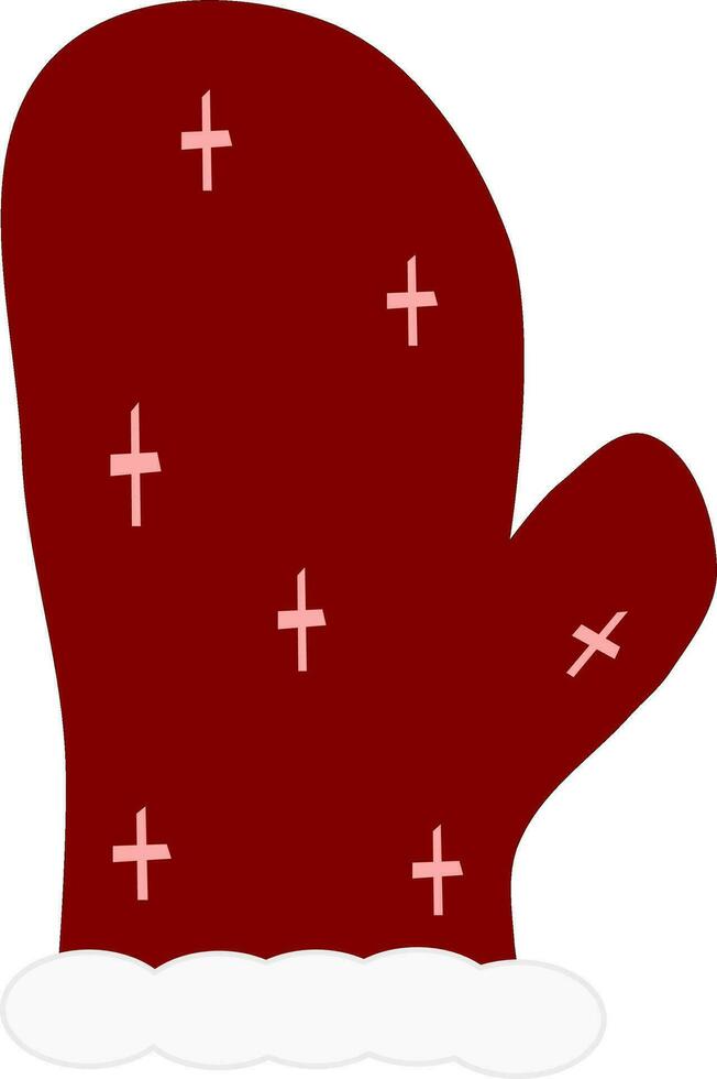 röd handske jul design begrepp. vektor