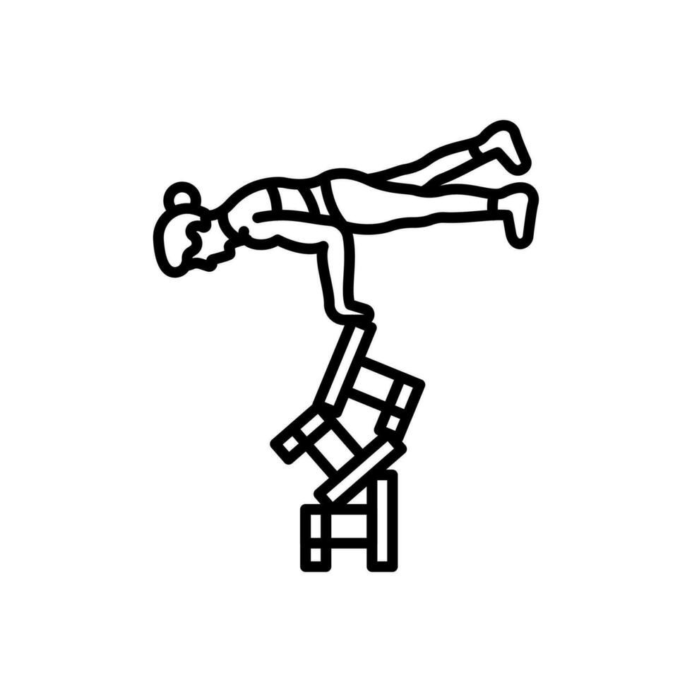 akrobat ikon i vektor. illustration vektor