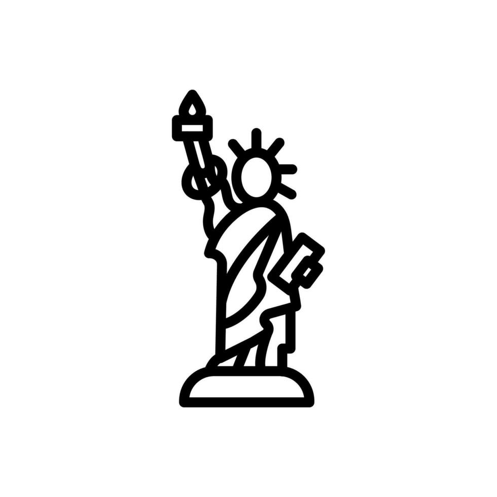 Statue von Freiheit Symbol im Vektor. Illustration vektor