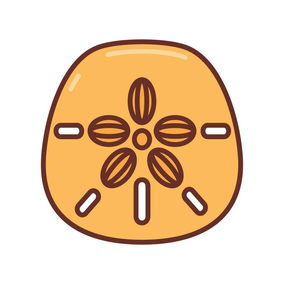 Sand Dollar Symbol im Vektor. Illustration vektor