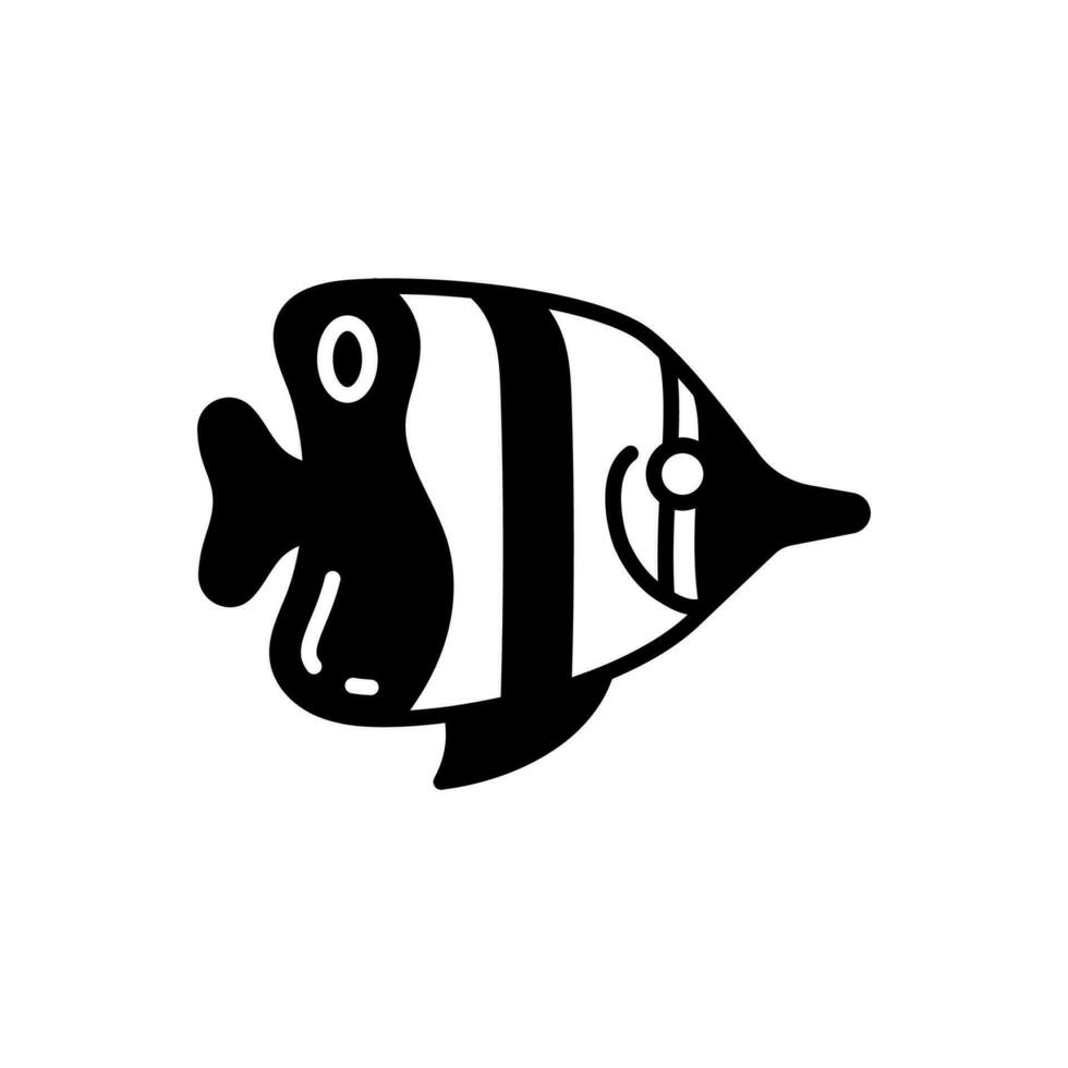 tropisk fisk ikon i vektor. illustration vektor