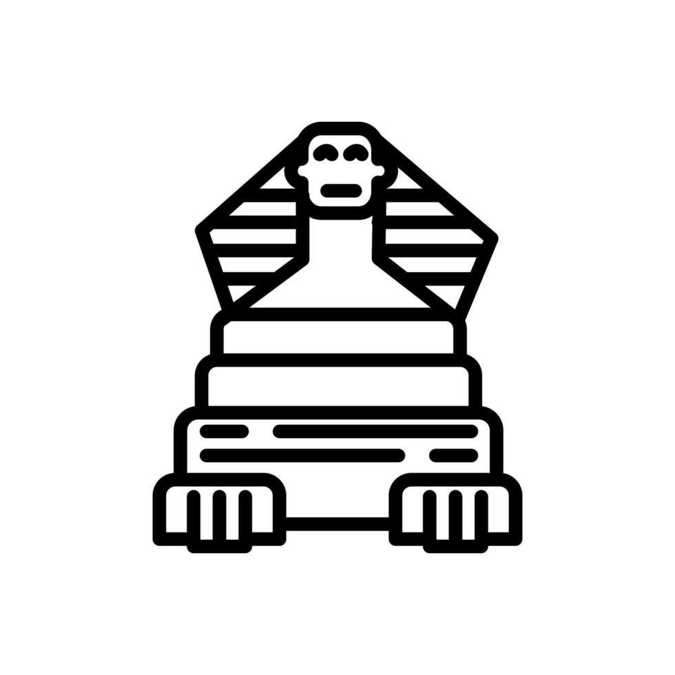 Gizeh Sphinx Symbol im Vektor. Illustration vektor