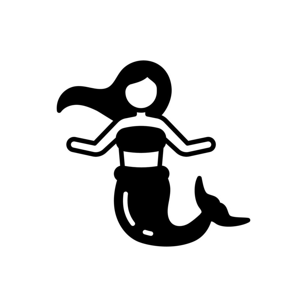 Meerjungfrau Symbol im Vektor. Illustration vektor