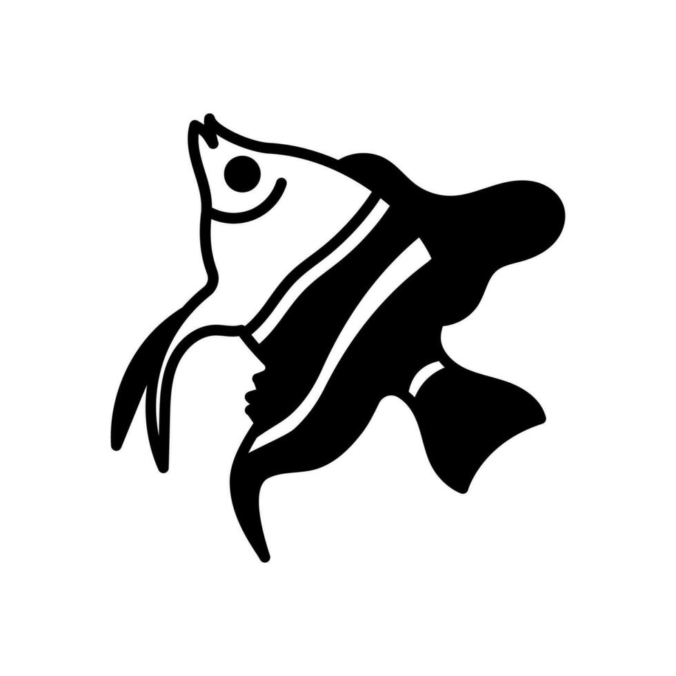 ängel fisk ikon i vektor. illustration vektor