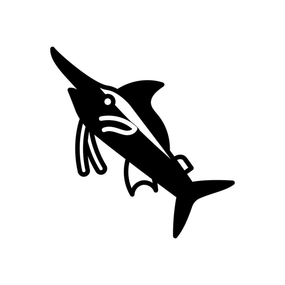 Marlin Fisch Symbol im Vektor. Illustration vektor