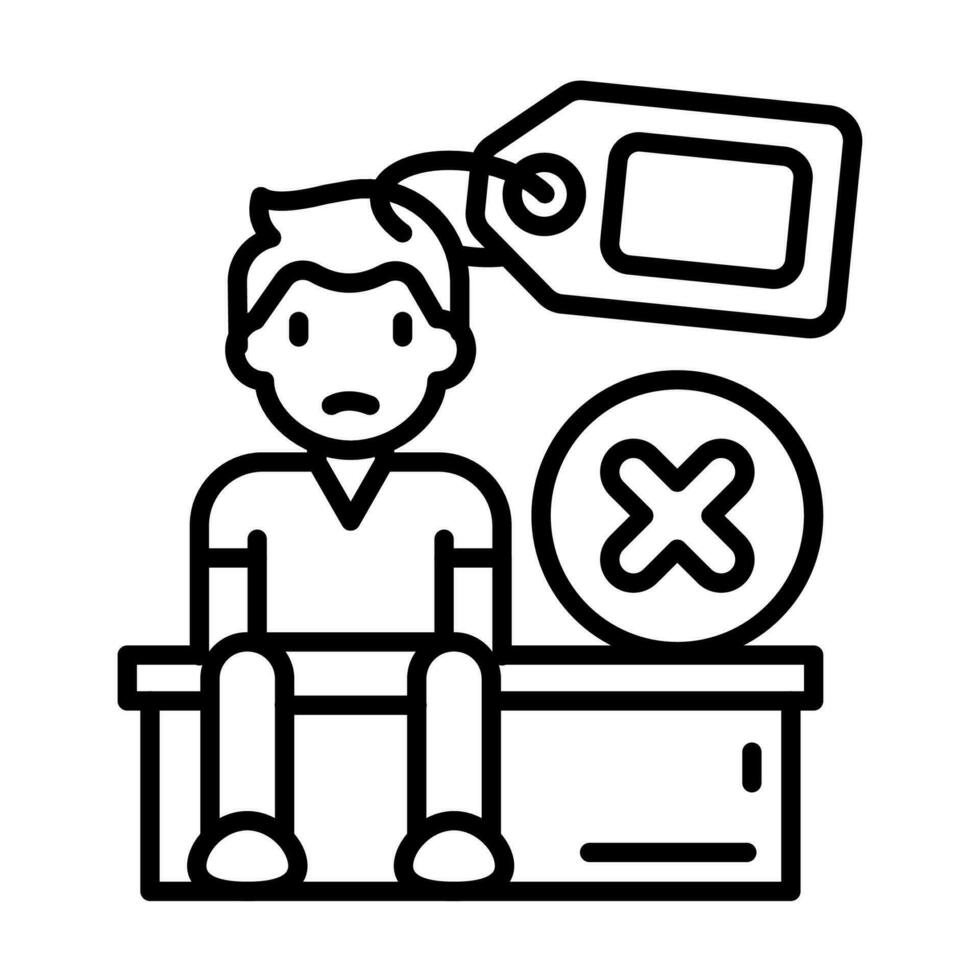 halt Kind Verkauf Symbol im Vektor. Illustration vektor