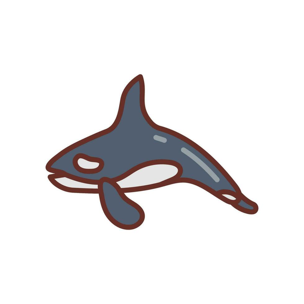 Orca Wal Symbol im Vektor. Illustration vektor