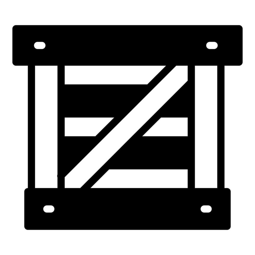 hölzern Box Symbol im Vektor. Illustration vektor