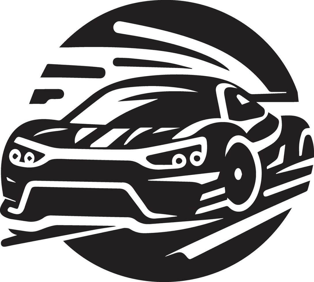 Auto Vektor Silhouette Illustration schwarz Farbe 9