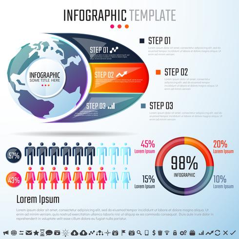 Infografiken-Designvorlage vektor