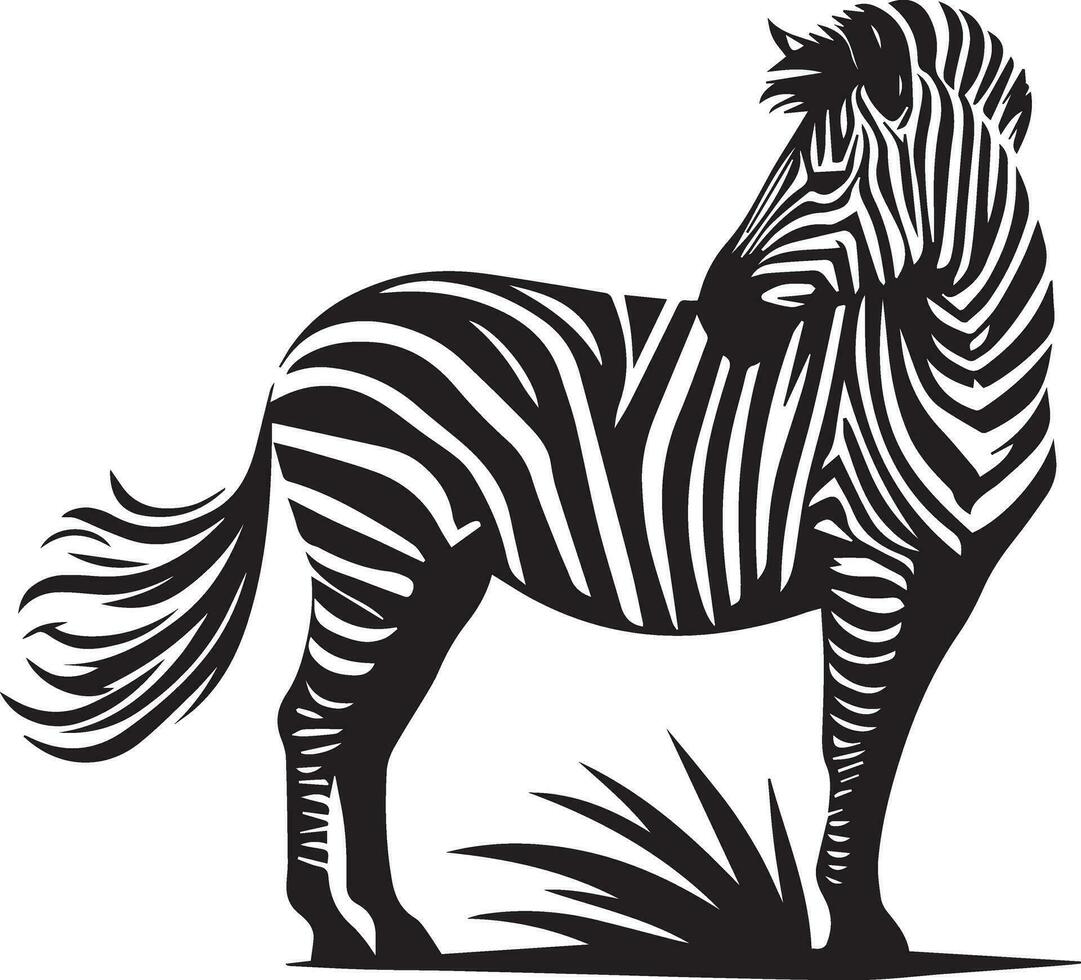 Zebra Tier Vektor Silhouette 2