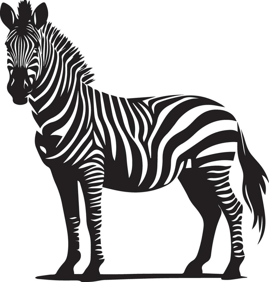 Zebra Tier Vektor Silhouette 16