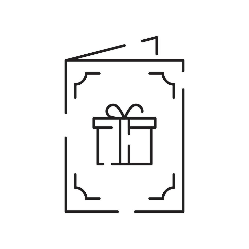 Weihnachten Geschenk Linie Symbol. linear einfach Netz Symbole eine solche wie Rabatt Gutscheine, Kaufen und senden Geschenk Vektor Schlaganfall. Einkaufen glücklich Neu Jahr und Geburtstag.