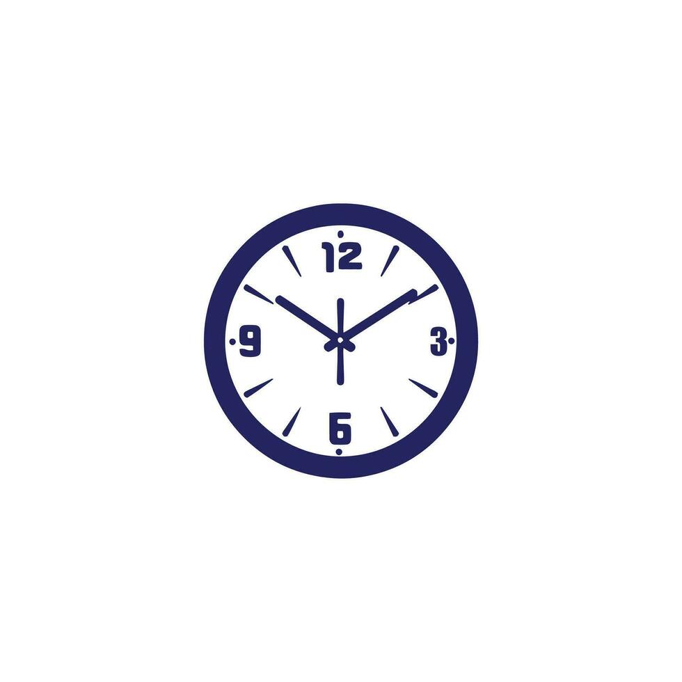 ein Logo von Uhr Symbol Vektor Design Uhr Silhouette isoliert Blau Uhr