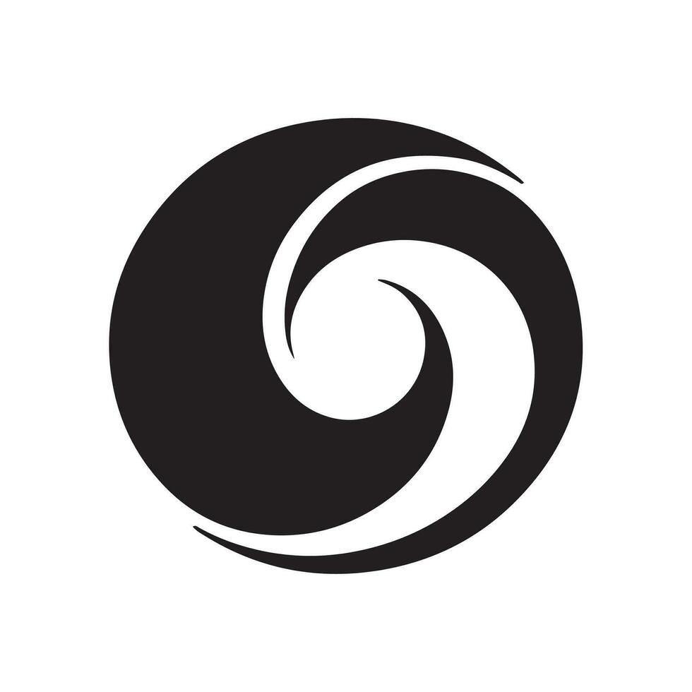 Logo von abstrakt Symbol Vektor Silhouette isoliert Design abstrakt Konzept im Kreis schwarz Silhouette