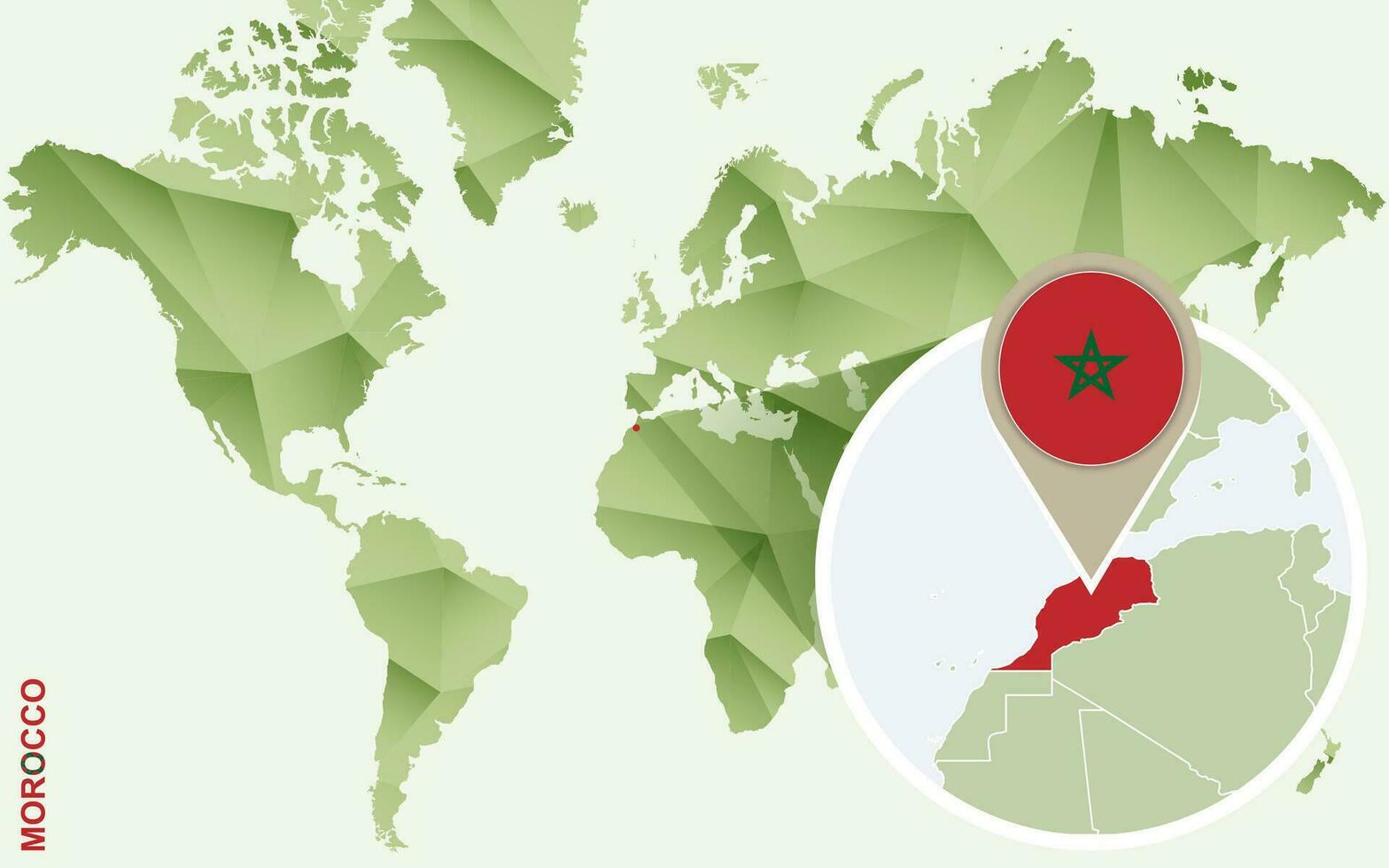 Infografik zum Marokko, detailliert Karte von Marokko mit Flagge. vektor