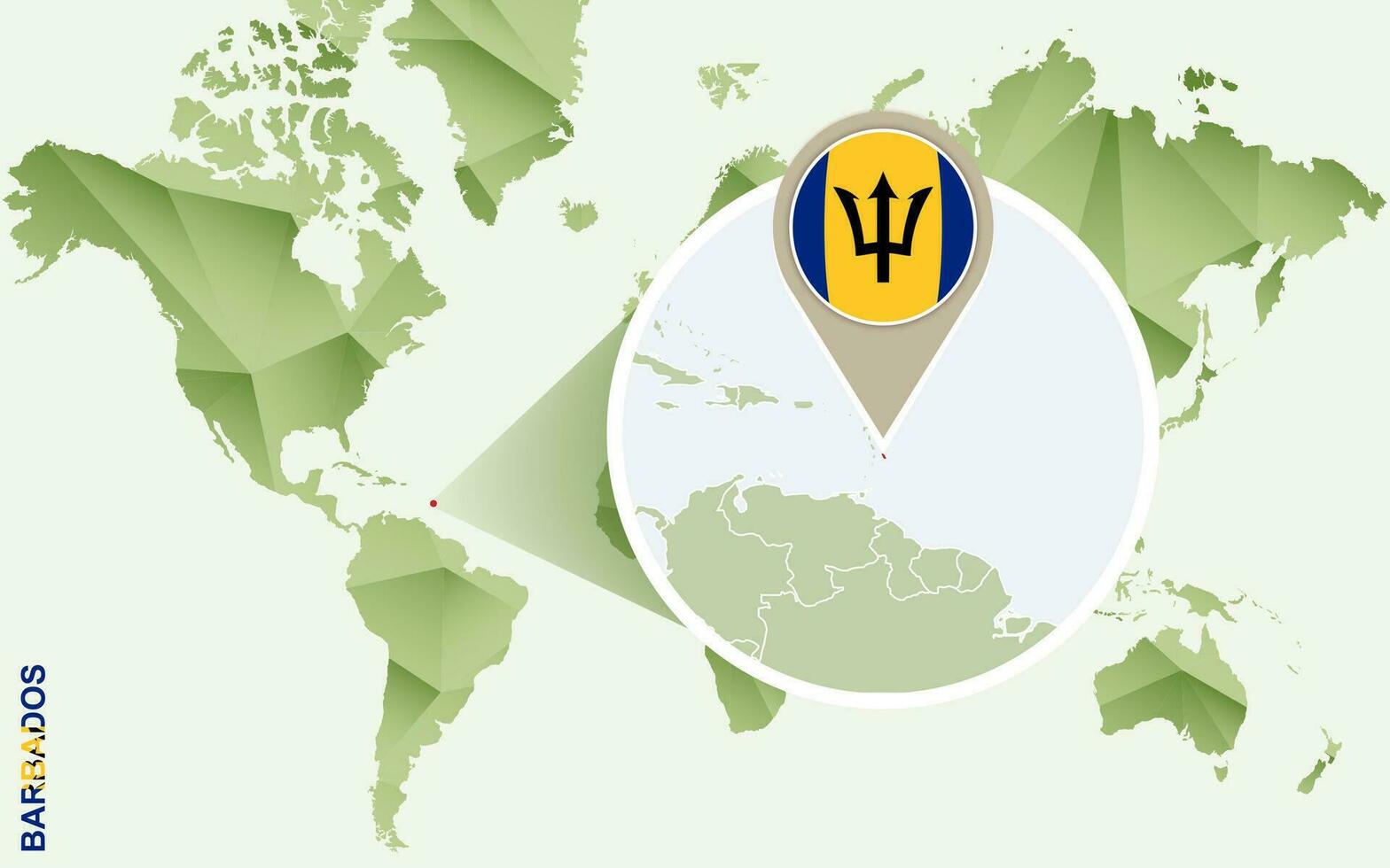 infographic för Barbados, detaljerad Karta av barbados med flagga. vektor