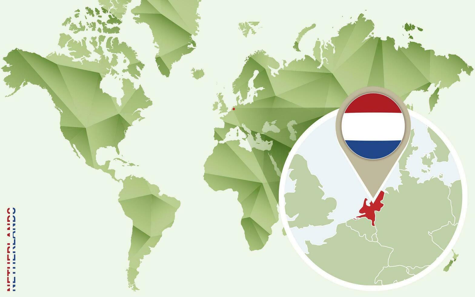 Infografik zum Niederlande, detailliert Karte von Niederlande mit Flagge. vektor