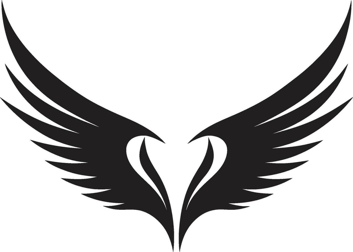 elegant Flug Exzellenz modern Emblem Regal Flügel von Ruhe Vektor Engel Flügel Symbol