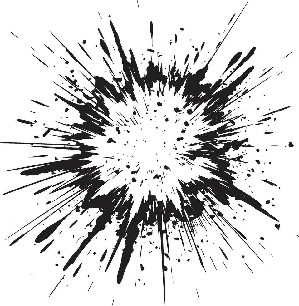 dynamisk svart logotyp komisk explosion vektor ikon bam vektor artisteri explosiv emblem i svart