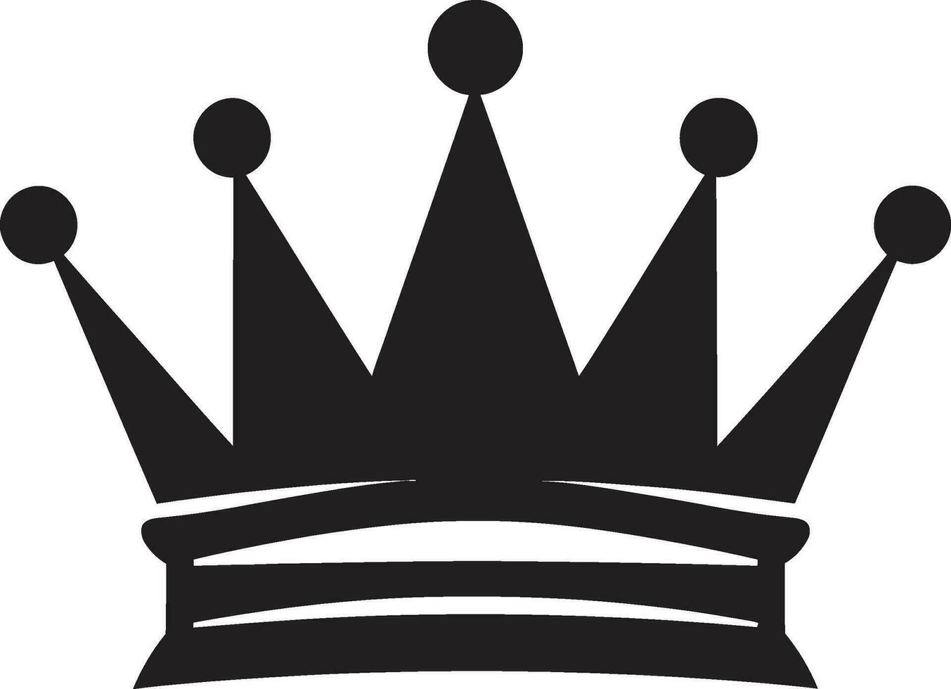 schwarz und majestätisch Krone Vektor Symbol majestätisch Monarch Krone Logo