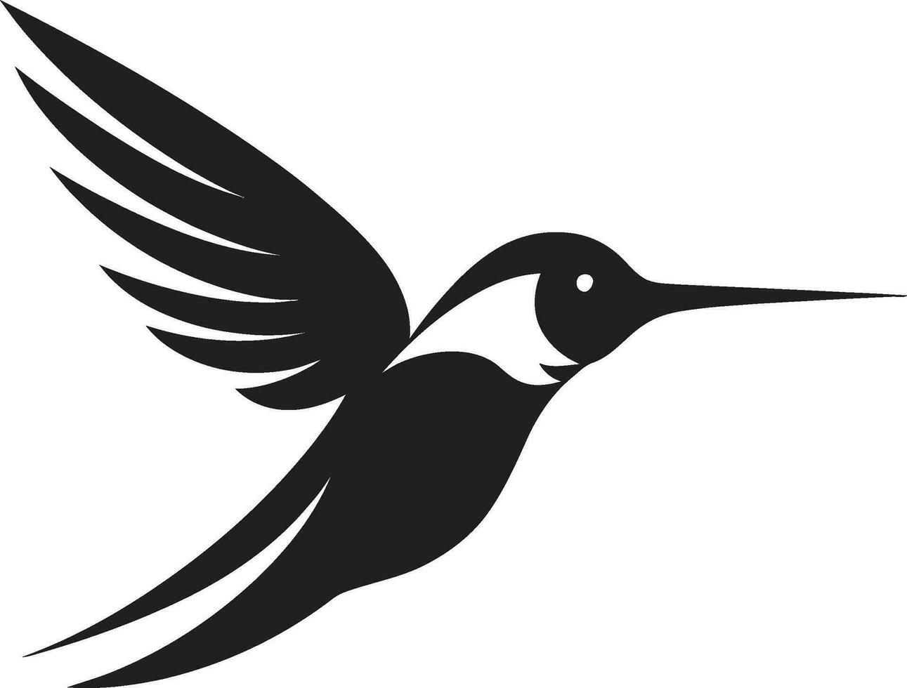 elegant kolibri vektor kolibri majestät i vektor silhuett