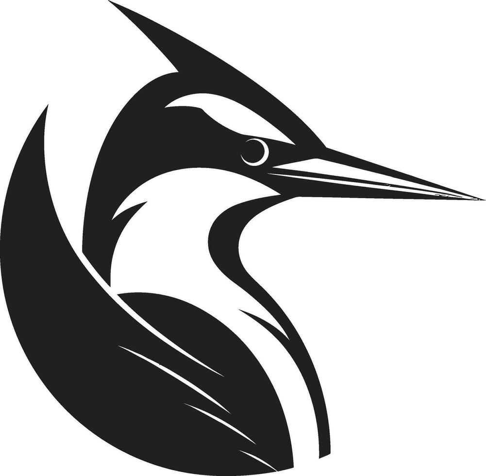 svart hackspett vektor logotyp en bra val för mat och dryck företag svart hackspett fågel logotyp idealisk för sjukvård och medicinsk företag