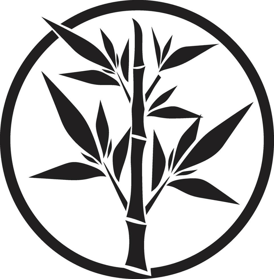 vektor artisteri omdefinieras naturlig harmoni med svart bambu växt logotyp botanisk elegans i svart bambu i svart vektor ikon