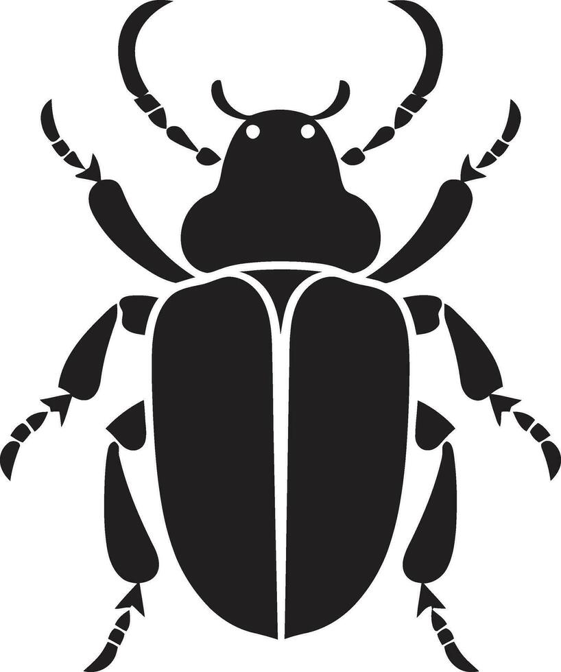 insekt emblem elegant svart fågel emblem vektor