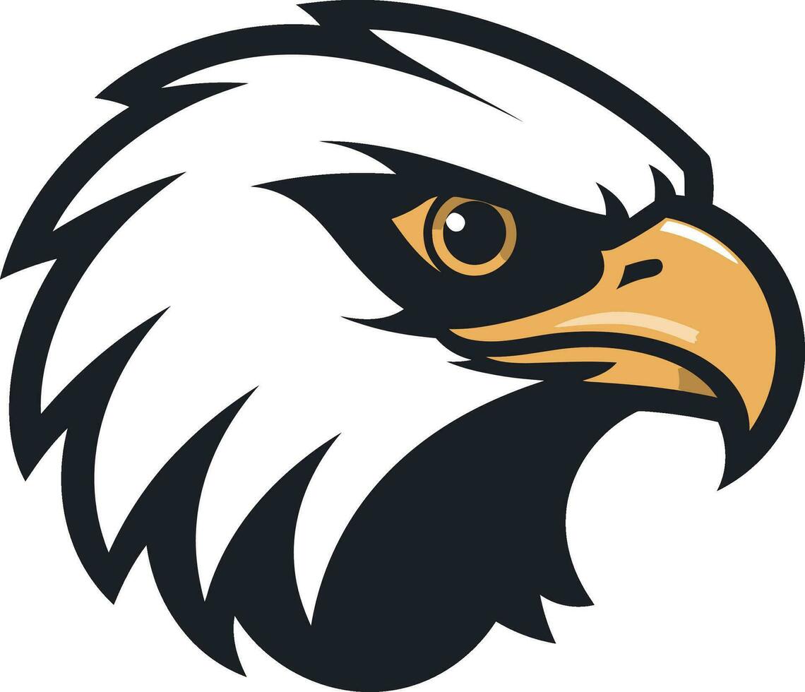 vingar av styrka Örn logotyp i svart symbol av flyg svart Örn vektor emblem