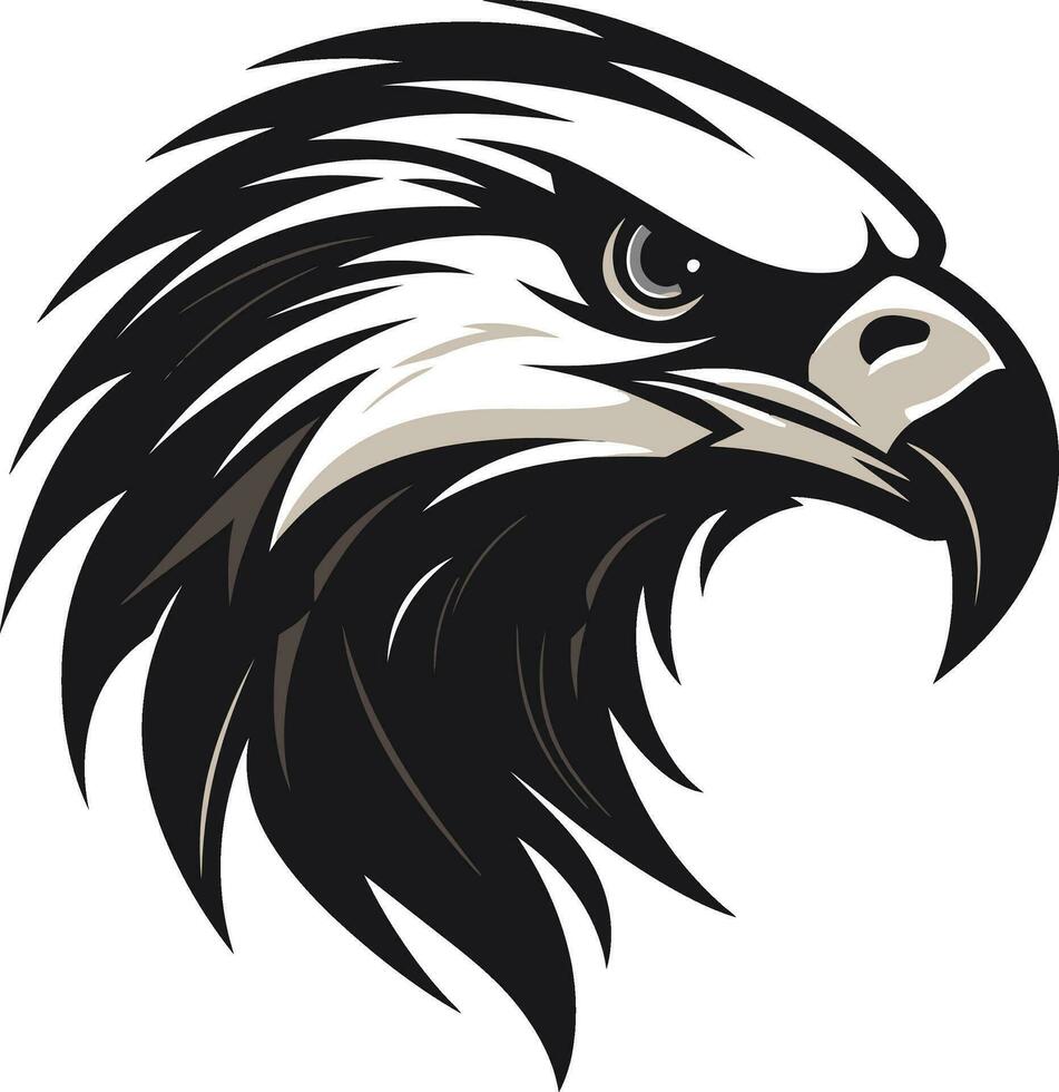 schwarz und furchtlos Adler Vektor Symbol edel Vogel Adler Logo im schwarz