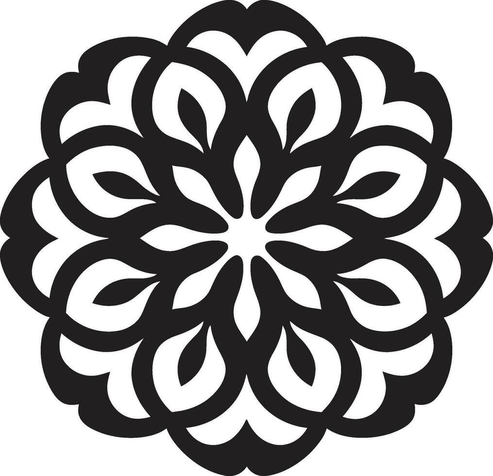 elegant Arabisch Blumen- Muster Logo Design im schwarz kompliziert Emblem Arabisch Blumen- Fliesen im Vektor