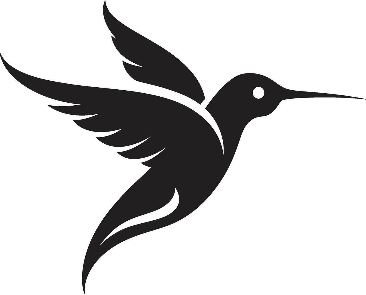 kolibri symbol i vektor artisteri elegant kolibri vektor