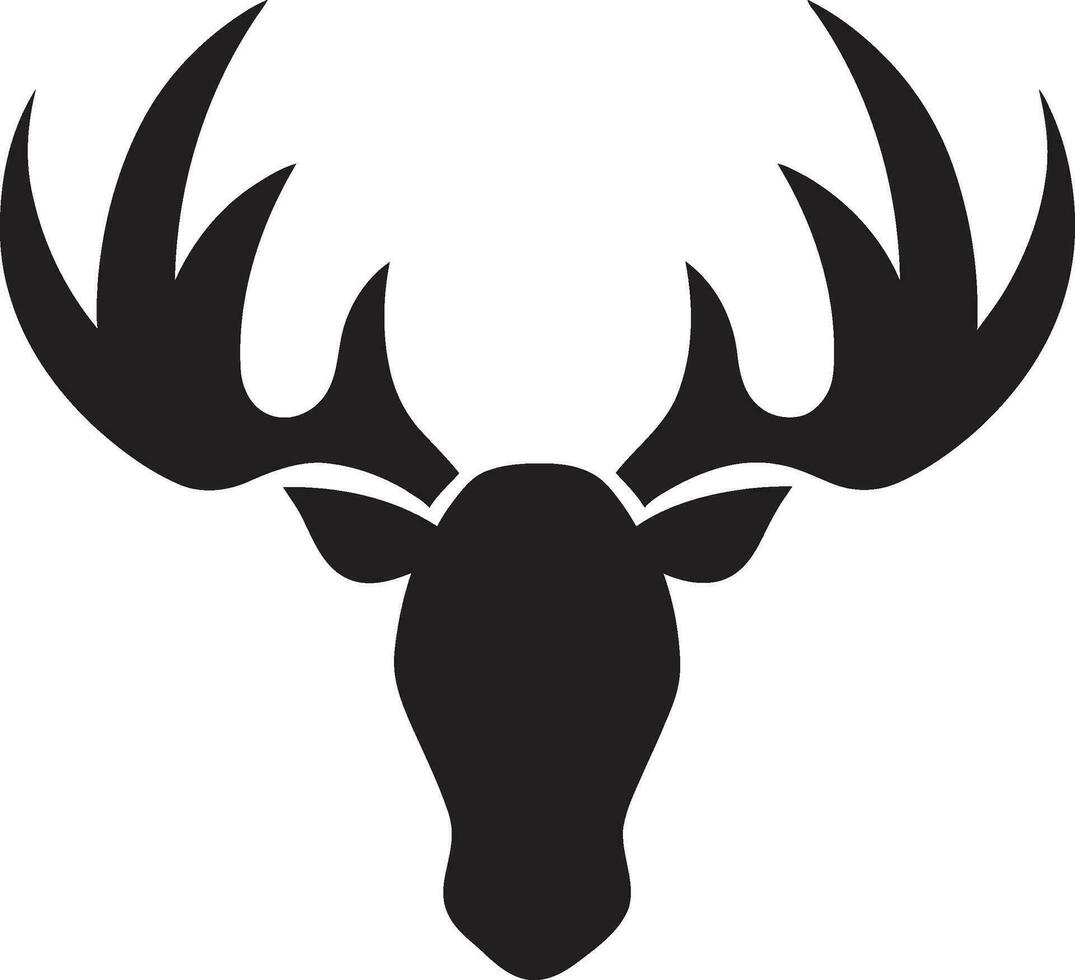 Regal Elch im schwarz und Weiß minimalistisch Elch Logo Design vektor