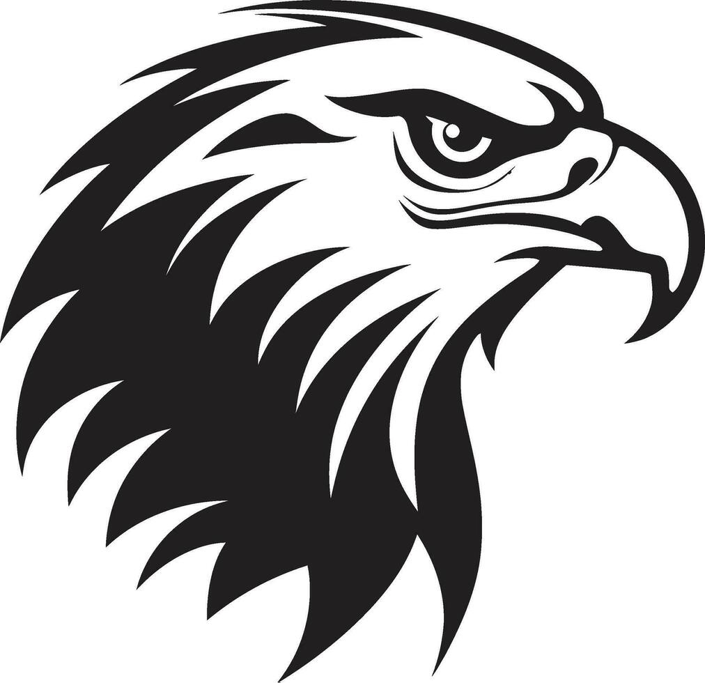 mächtig Majestät schwarz Adler Symbol im Vektor Antenne Dominanz schwarz Adler Design Logo