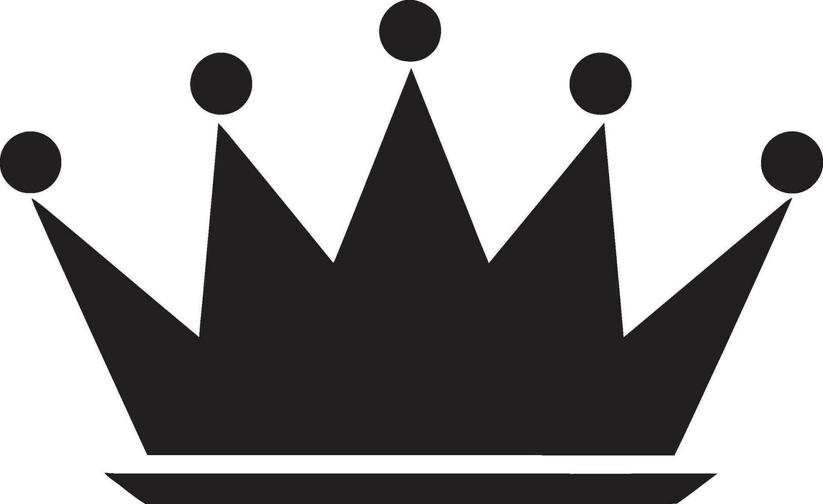 elegant suveränitet krona design i svart symbol av royalty svart krona emblem vektor