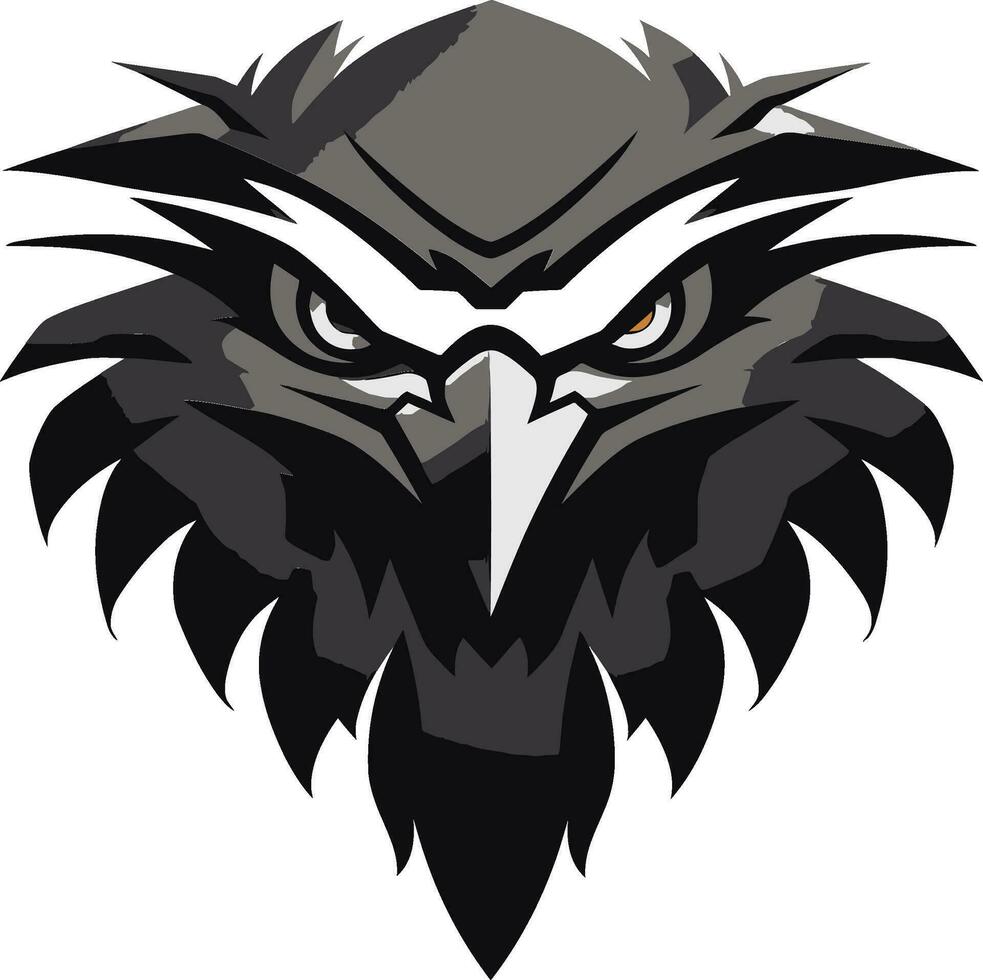schwarz Vektor Raubtier Falke ein Logo Das werden machen Sie Stand aus von das Menge Raubtier Falke Logo ein schwarz Vektor Symbol Das werden inspirieren Angst und Respekt