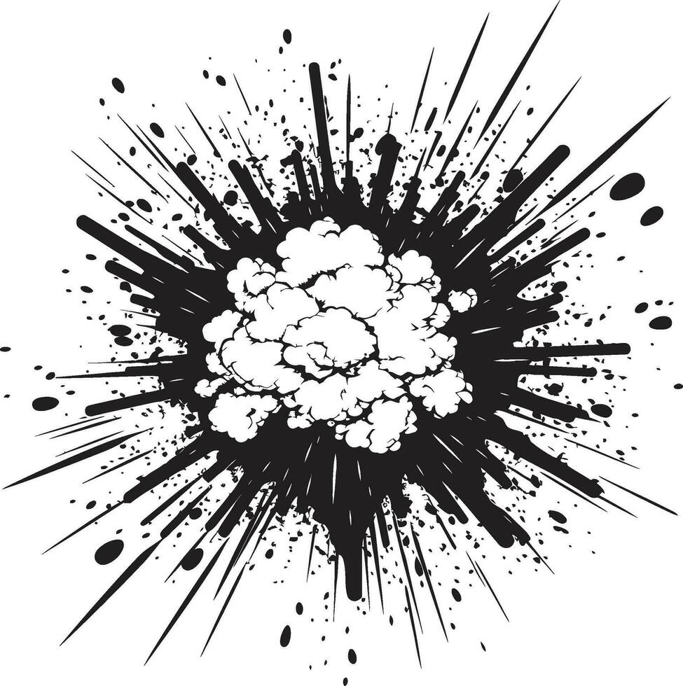 schwarz und explosiv Comic Explosion Vektor Symbol spannend Explosion Comic Logo im schwarz