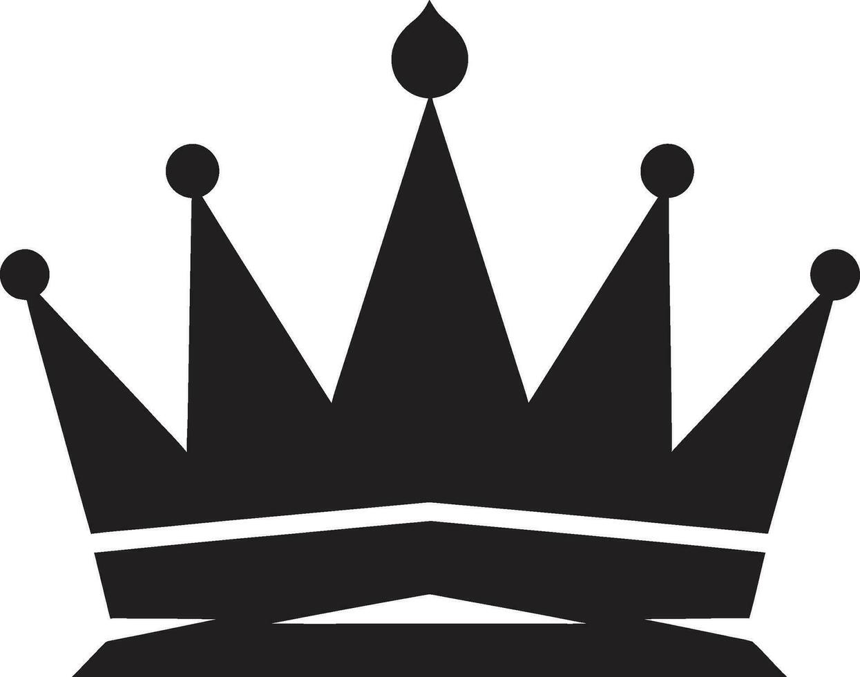 kröning prestation svart krona emblem krona av förträfflighet svart logotyp med ikon vektor