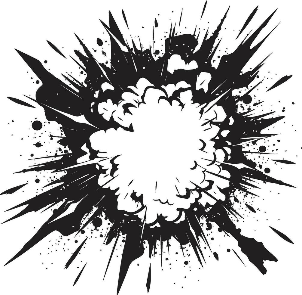 dynamisch Nervenzusammenbruch schwarz Vektor Symbol Vektor Kunst neu definiert Comic Explosion Emblem