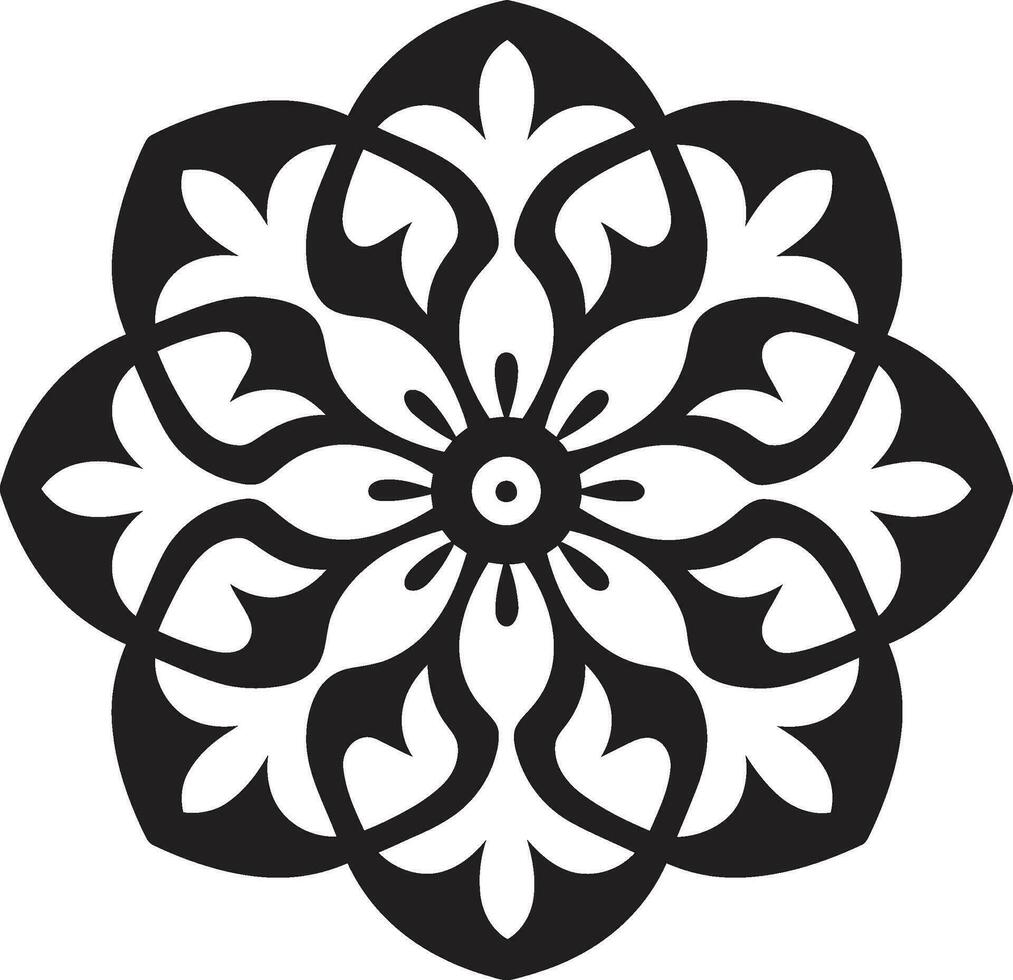 elegant Arabisch Blumen- Muster Logo Design im schwarz kompliziert Emblem enthüllt Arabisch Blumen- Fliesen im Vektor