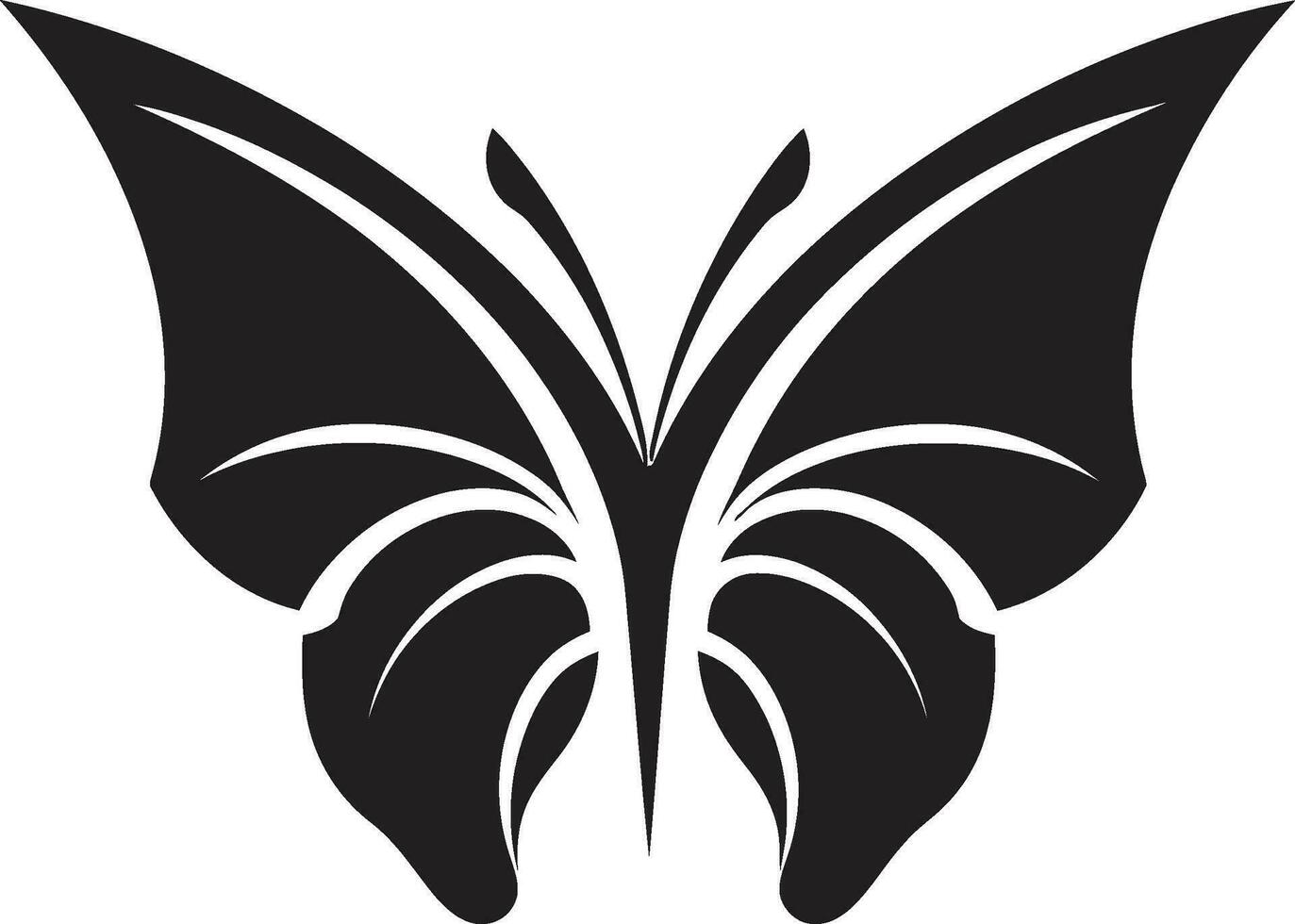 noir Schönheit im Flug schwarz Vektor Schmetterling künstlerisch Freiheit elegant Schmetterling Symbol